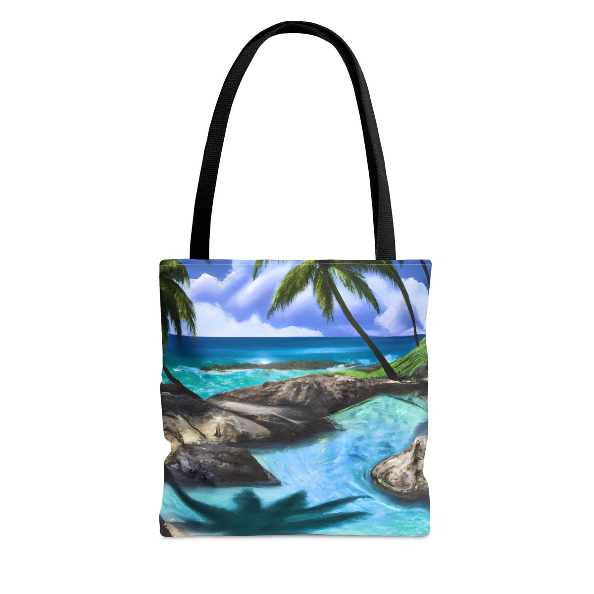 Sunny Lagoon Tote Bag (AOP) - Subtle Blue M