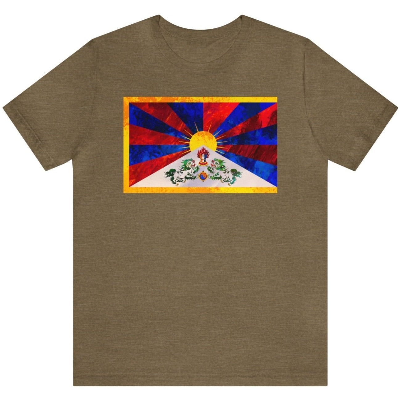 Tibetan Flag Unisex T-shirt - Subtle Blue M