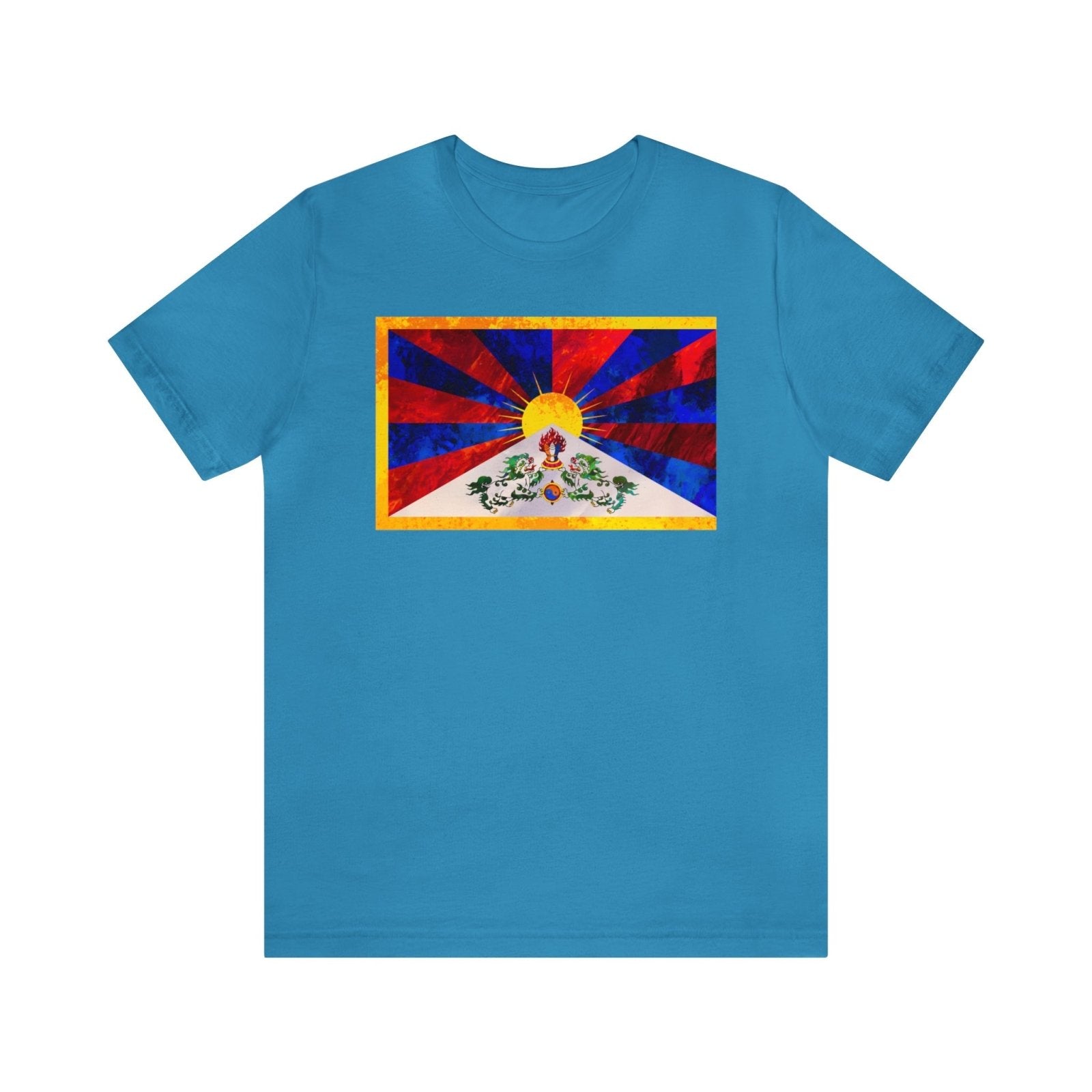 Tibetan Flag Unisex T-shirt - Subtle Blue M