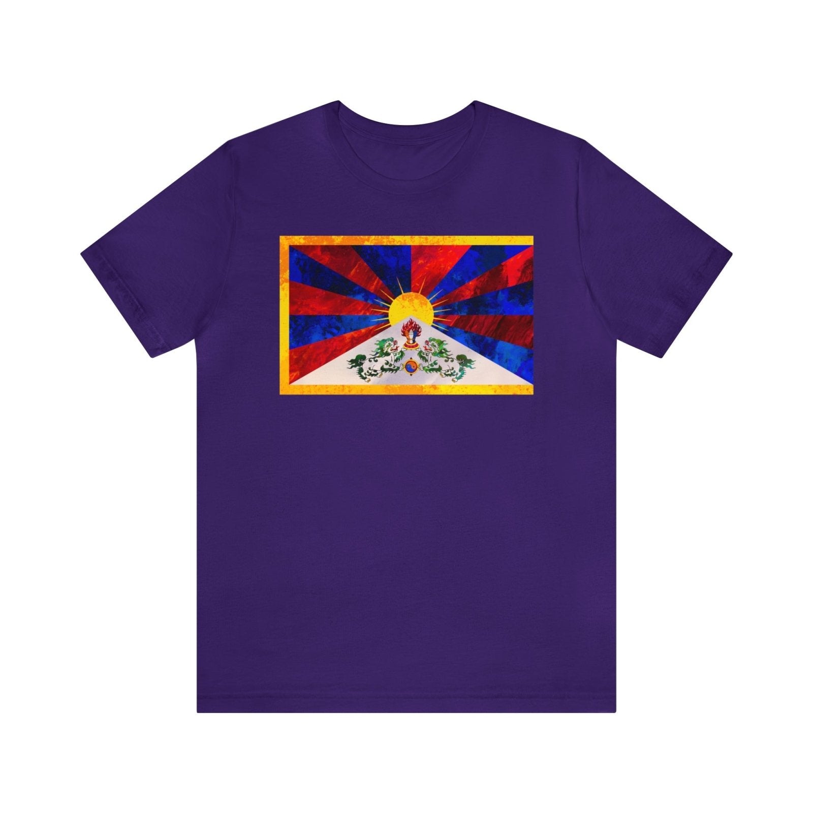 Tibetan Flag Unisex T-shirt - Subtle Blue M