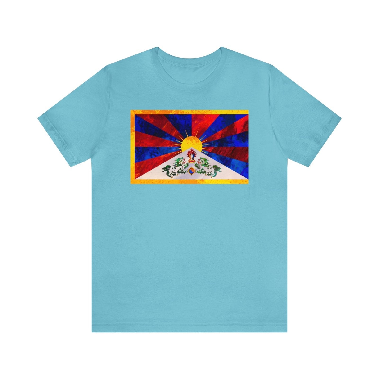 Tibetan Flag Unisex T-shirt - Subtle Blue M