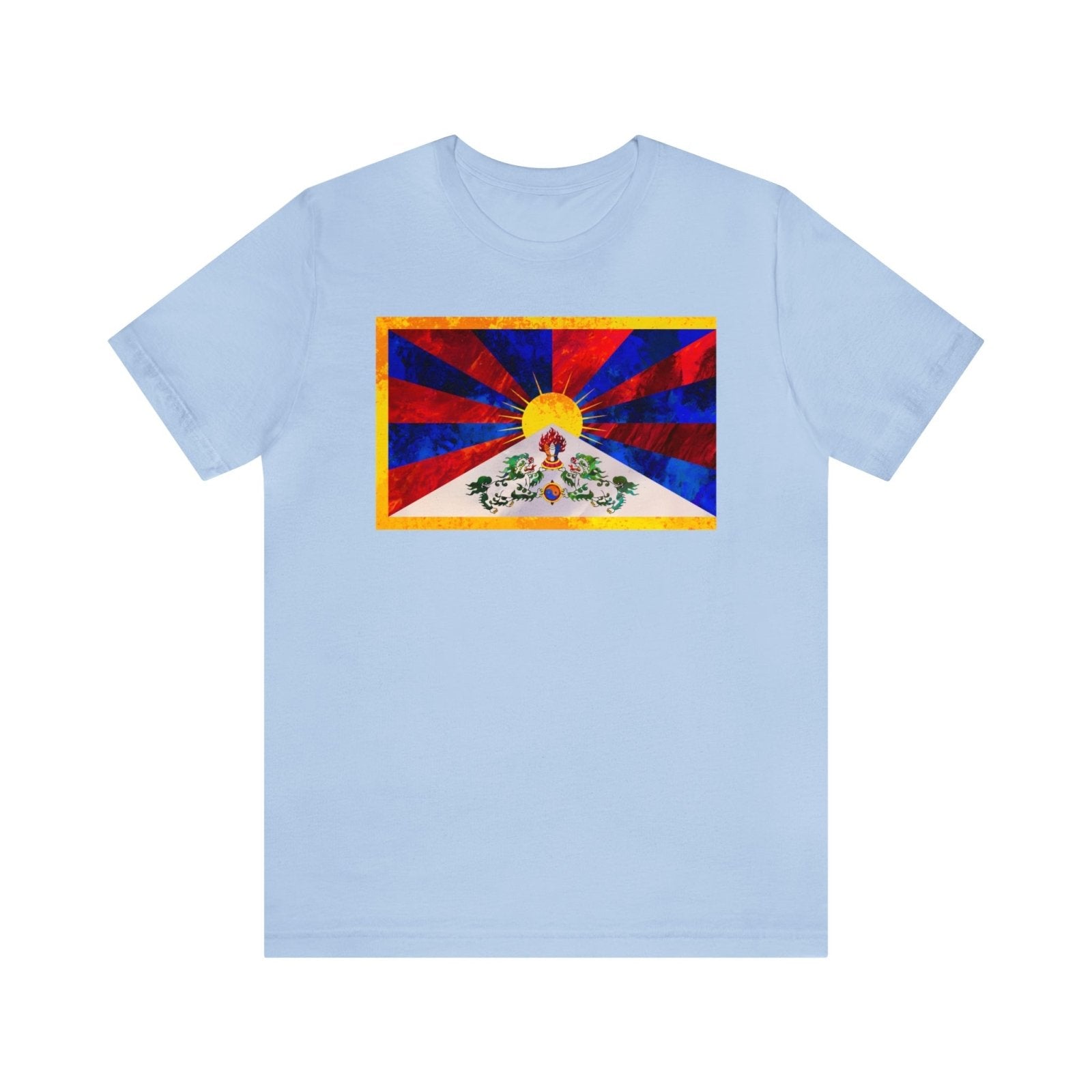 Tibetan Flag Unisex T-shirt - Subtle Blue M