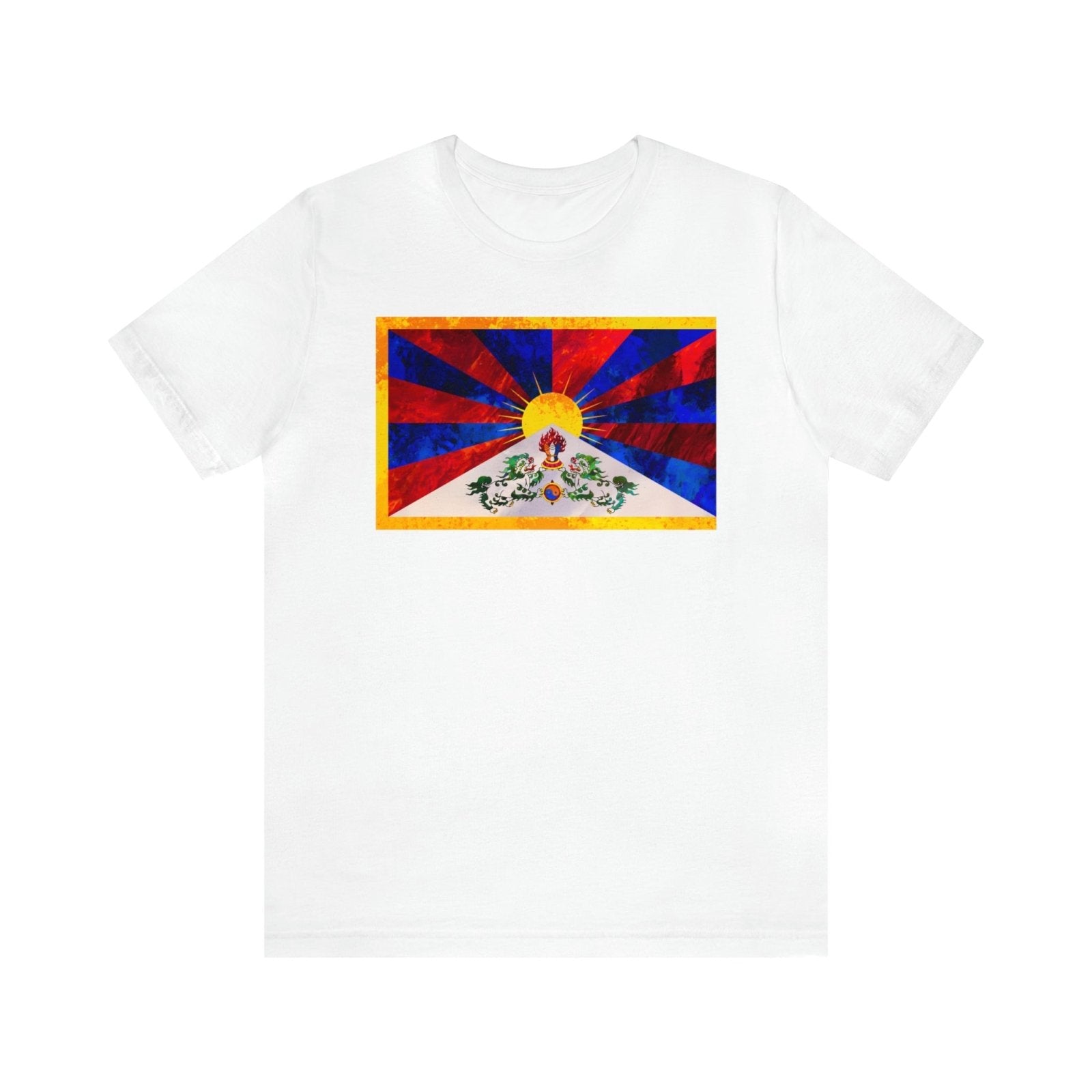 Tibetan Flag Unisex T-shirt - Subtle Blue M