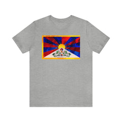 Tibetan Flag Unisex T-shirt - Subtle Blue M